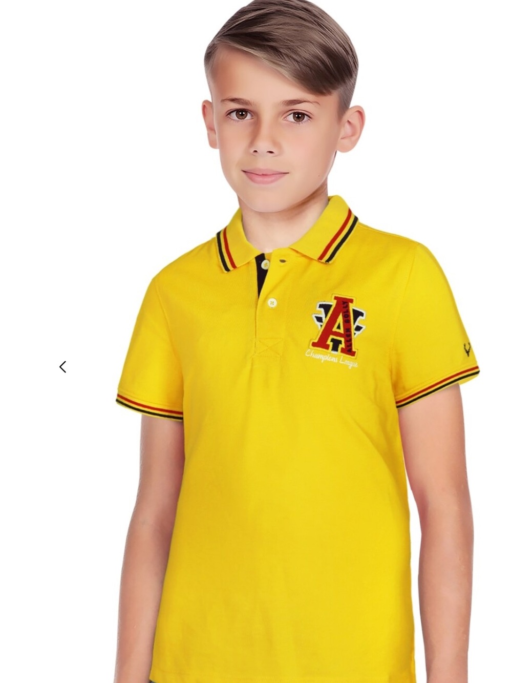 Allen Solly Junior Boys  Polo Shirt Striped Trim Embroidered Logo NWT 13-14 year